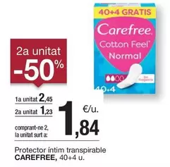 Oferta de Carefree - Protector Íntim Transpirable por 2,45€ en BonpreuEsclat