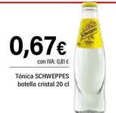Oferta de Schweppes - Tonica Botella Cristal por 0,67€ en Cash Ifa