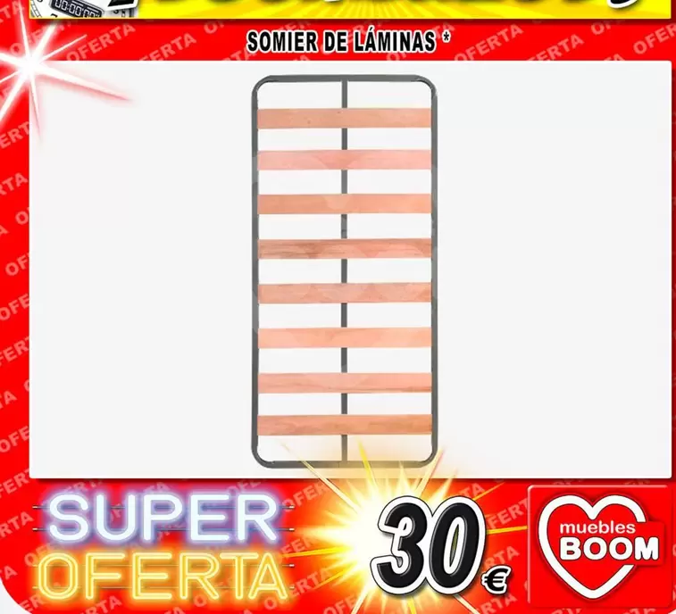 Oferta de Somier De Laminas por 30€ en Muebles Boom