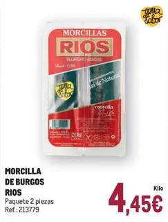 Oferta de Rios - Morcilla De Burgos por 4,45€ en Makro