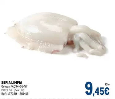 Oferta de Origen - Sepia Limpia por 9,45€ en Makro