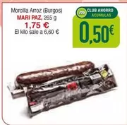 Oferta de Morcilla Arroz por 1,75€ en Masymas