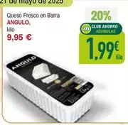 Oferta de Angulo - Queso Fresco En Barra por 1,99€ en Masymas