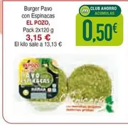 Oferta de El Pozo - Burger Pavo Con Espinacas por 3,15€ en Masymas