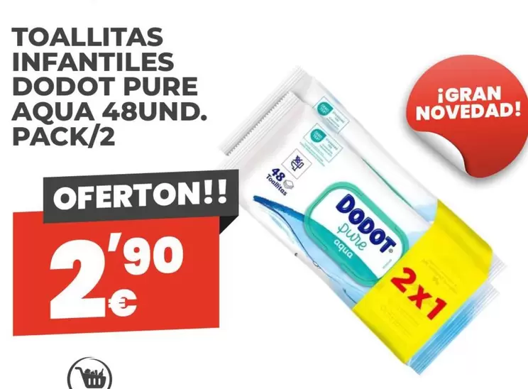 Oferta de Dodot - Toallitas Infantilles  Pure Aqua por 2,9€ en Díaz Cadenas