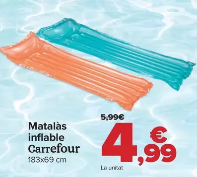 Oferta de Colchoneta Hinchable por 4,99€ en Carrefour