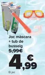 Oferta de Set Máscara + Tubo Buceo por 4,99€ en Carrefour