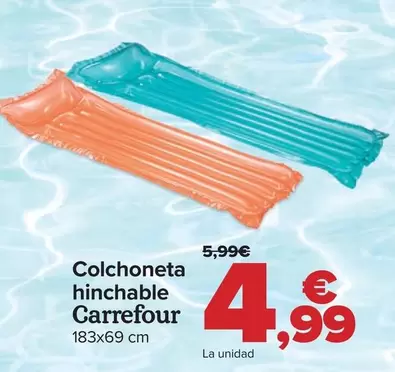Oferta de Carrefour - Colchoneta Hinchable  por 4,99€ en Carrefour
