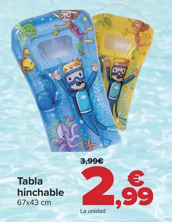 Oferta de Tabla Hinchable por 2,99€ en Carrefour