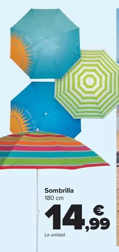 Oferta de Sombrilla por 14,99€ en Carrefour