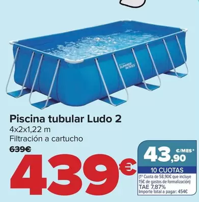 Oferta de Piscina Tubular Ludo 2 por 439€ en Carrefour