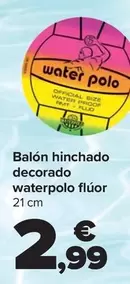 Oferta de Balón Hinchado Decorado Waterpolo Flúor por 2,99€ en Carrefour