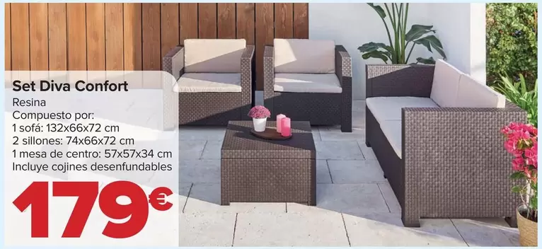 Oferta de Set Diva Confort por 179€ en Carrefour