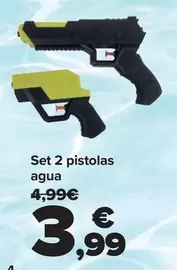 Oferta de Set 2 Pistolas Agua por 3,99€ en Carrefour