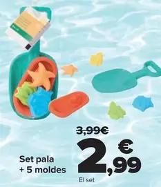 Oferta de Set Pala + 5 Moldes por 2,99€ en Carrefour