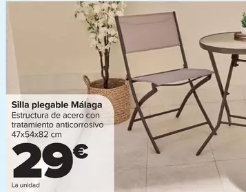 Oferta de Málaga - Silla Plegable  por 29€ en Carrefour