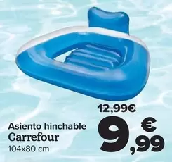 Oferta de Carrefour - Asiento Hinchable  por 9,99€ en Carrefour