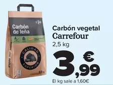 Oferta de Carrefour - Carbón Vegetal   por 3,99€ en Carrefour