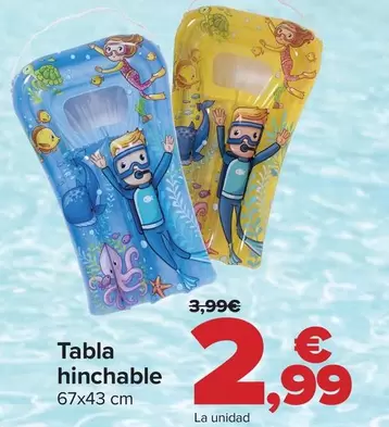 Oferta de Tabla Hinchable por 2,99€ en Carrefour