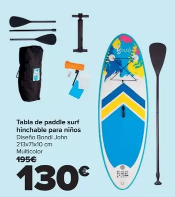 Oferta de Tabla De Paddle Surf  Hinchable Para Niños por 130€ en Carrefour