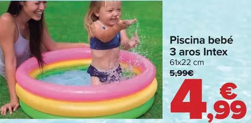 Oferta de Intex - Piscina Bebé 3 Aros  por 4,99€ en Carrefour