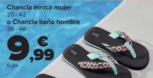 Oferta de Chancla Étnica Mujer O Chancla Baño Hombre por 9,99€ en Carrefour