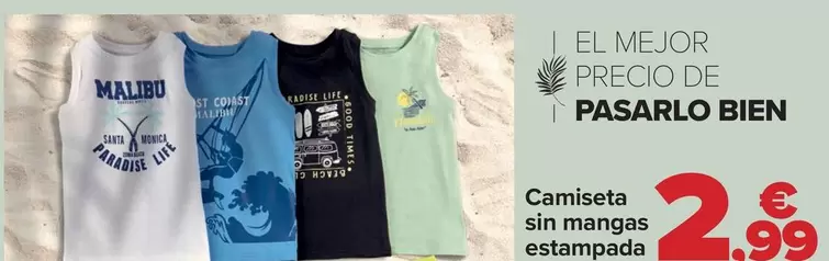 Oferta de Tex - Camiseta Sin Mangas Estampada por 2,99€ en Carrefour