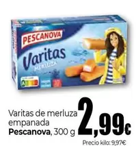Oferta de Pescanova - Varitas De Merluza Empanada por 2,99€ en Unide Supermercados