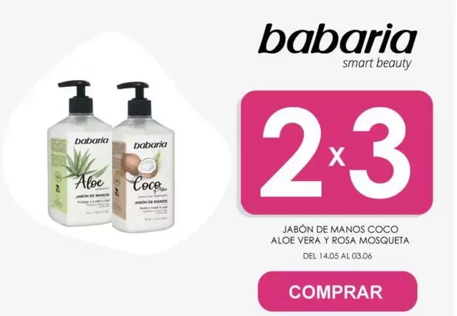 Oferta de Babaria - Jabon De Manos Coco Aloe Vera Y Rosa Mosqueta en Muchas Perfumerías