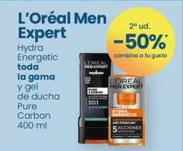 Oferta de L'Oréal - Men Expert Hydra Energétic Toda La Gama en Clarel