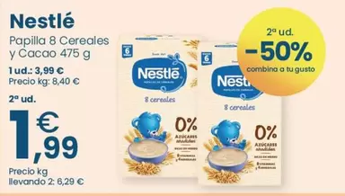 Oferta de Nestlé - Papilla 8 Cereales Y Cacao por 3,99€ en Clarel