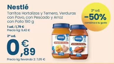 Oferta de Nestlé - Tarritos Hortalizas Y Ternera por 1,79€ en Clarel