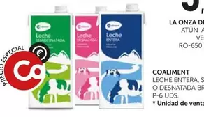 Oferta de Coaliment - Leche Entera en Comerco Cash & Carry
