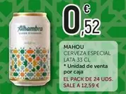 Oferta de Alhambra - Cerveza Especial por 0,52€ en Comerco Cash & Carry