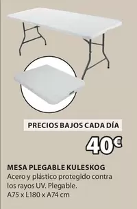 Oferta de Mesa Plegable por 40€ en JYSK