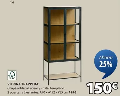 Oferta de Cristal - Vitrina Trappedal por 150€ en JYSK