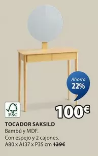 Oferta de Tocador Saksild por 100€ en JYSK
