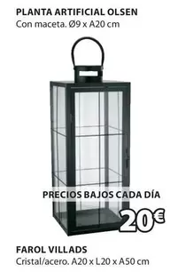 Oferta de Farol Villads Cristal/acero por 20€ en JYSK