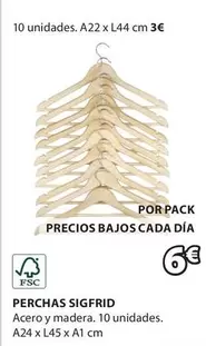 Oferta de Perchas Sigfrid por 6€ en JYSK