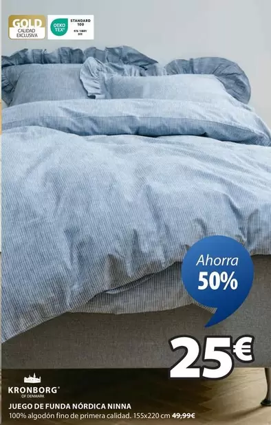 Oferta de Gold - Juego De Funda Nórdica Nina por 25€ en JYSK