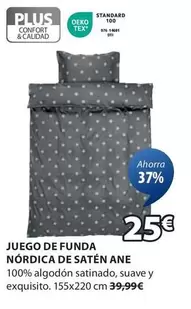 Oferta de Plus - Juego De Funda Nordica De Satén One por 25€ en JYSK