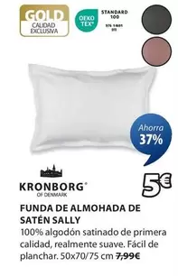 Oferta de Kronborg - Funda De Almohada De Satén Sally por 5€ en JYSK