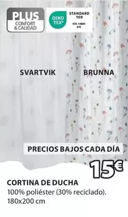 Oferta de Plus - Cortina De Ducha por 15€ en JYSK