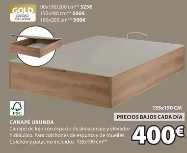 Oferta de Gold - Canapé Urunda por 400€ en JYSK