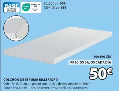 Oferta de Basic - Colchón De Espuma por 50€ en JYSK