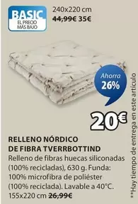 Oferta de Basic - Relleno Nordico De Fibra por 44,99€ en JYSK