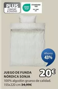Oferta de Plus - Juego De Funda Nordica Sonja por 20€ en JYSK