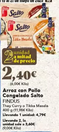 Oferta de Findus - Arroz Con Pollo Congelado por 2,4€ en Gadis
