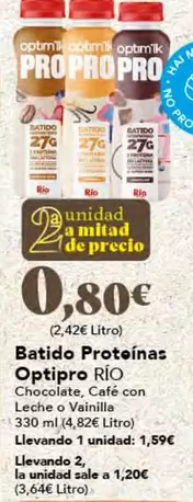 Oferta de Rio - Batido Proteinas por 1,59€ en Gadis