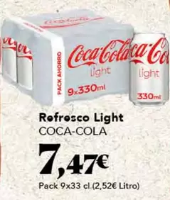 Oferta de Coca-Cola - Refresco Light por 7,47€ en Gadis